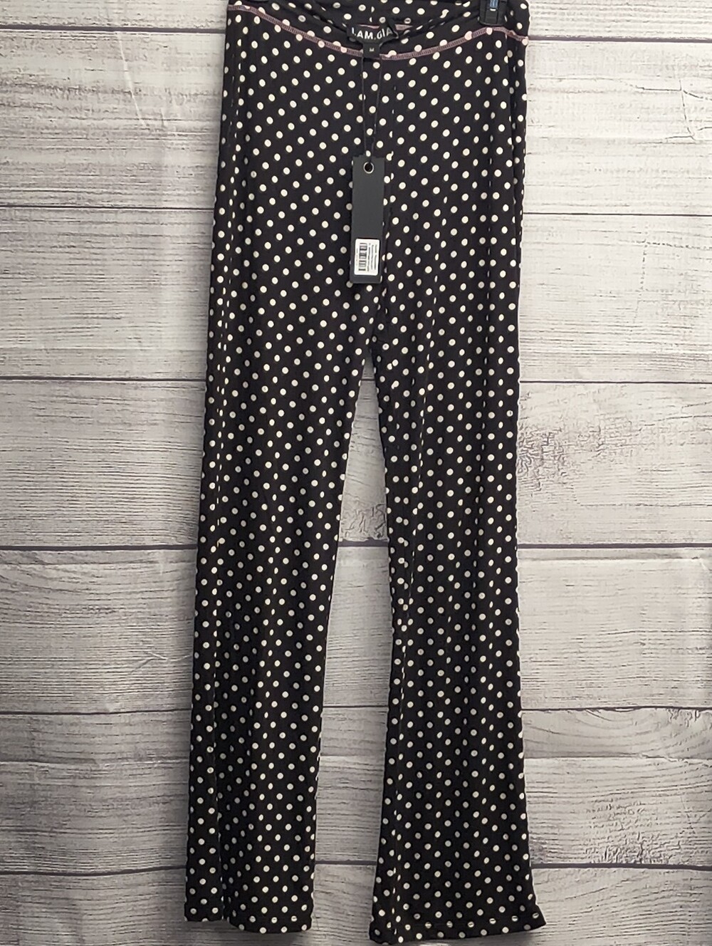 I.AM.GIA Blare Track Pants Black Polka Dot Size Medium - Picture 2 of 8